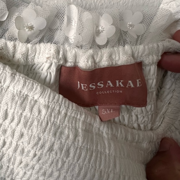 Plus size white floral dress from JessaKae - Picture 2 of 5